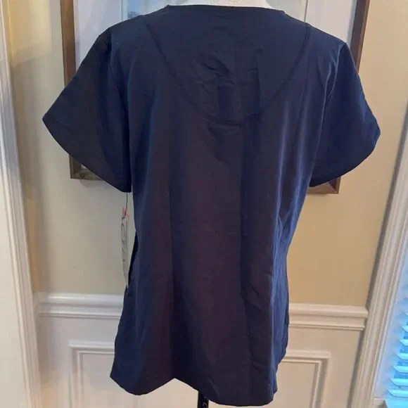 Grey's Anatomy Charcoal Short Sleeve Scrub Top - Picture 7 of 9